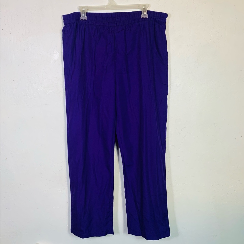 Vintage 90s Sara Morgan Size Medium Purple Pants Bottoms Casual Stretch Waist